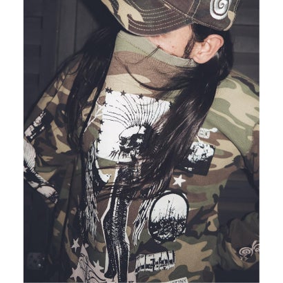 パルプ PULP UK ARTIST PROJECT【ROYDON】CAMO THERMAL LS （カーキ）｜詳細画像