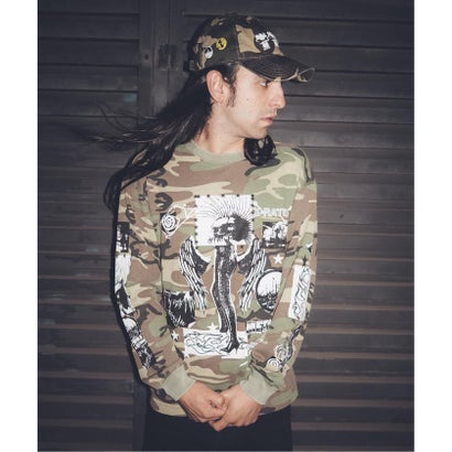 パルプ PULP UK ARTIST PROJECT【ROYDON】CAMO THERMAL LS （カーキ）｜詳細画像