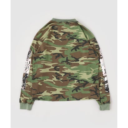 パルプ PULP UK ARTIST PROJECT【ROYDON】CAMO THERMAL LS （カーキ）｜詳細画像