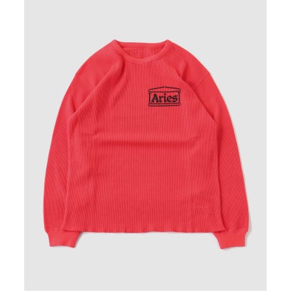 ARIES / アリーズ REVERSIBLE BARBED LOVE TEMPLE WAFFLE L/S TEE （レッド）｜詳細画像