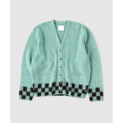 TODAY edition / トゥデイエディション CHECKER MOHAIR CARDIGAN （ブラック）｜詳細画像