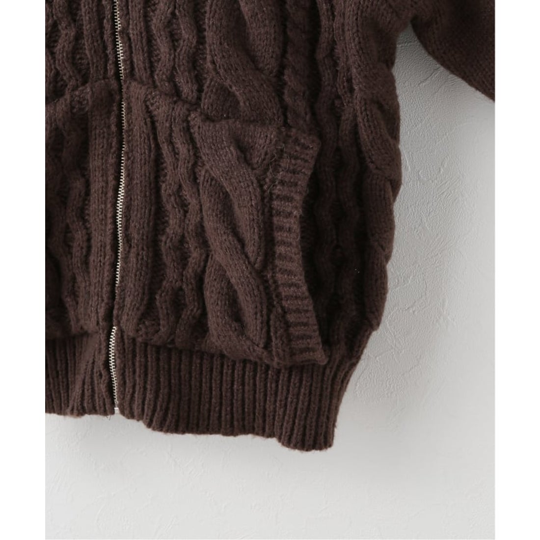 パルプ PULP AFB / エーエフビー FUR ALAN KNIT HOODIE （ブラウン 