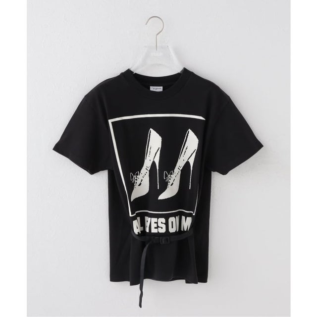 VAQUERA / バケラ WOMEN ALL EYES ON ME BELTED T-SHIRT （ブラック）