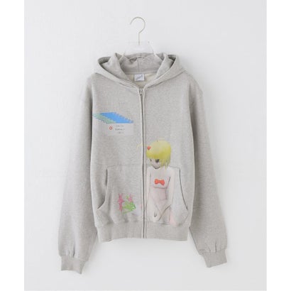 パルプ PULP 【Geek Office / ギークオフィス】WEBHOUSE / Twister Yamikawa Hoodie Zip-up （グレー）｜詳細画像