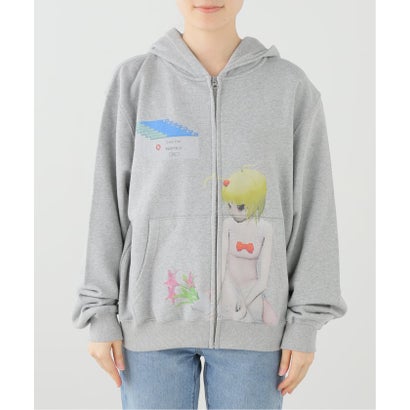 パルプ PULP 【Geek Office / ギークオフィス】WEBHOUSE / Twister Yamikawa Hoodie Zip-up （グレー）｜詳細画像