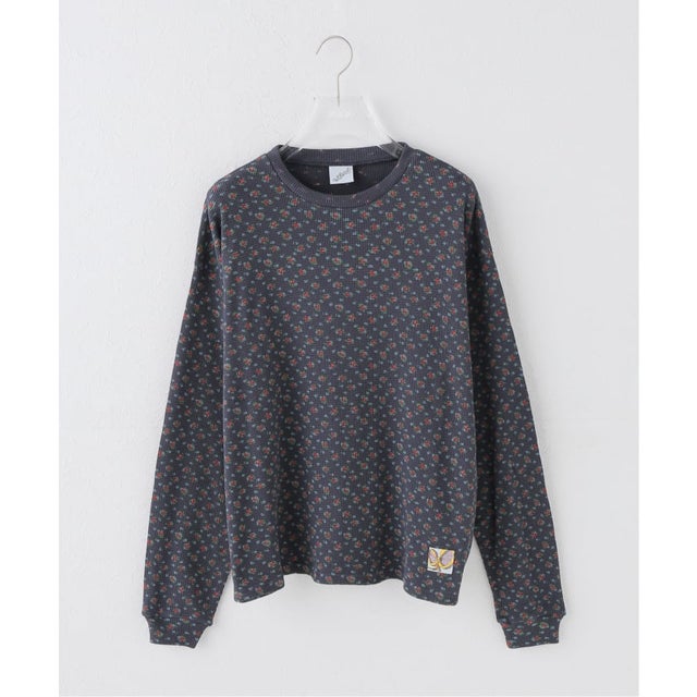 【Geek Office / ギークオフィス】WEBHOUSE / Ribbie Waffle Long Sleeve （ネイビー）