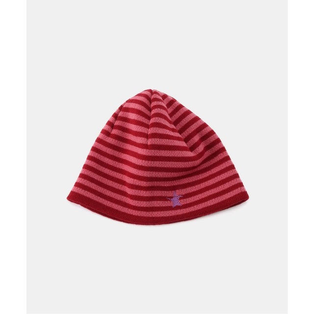 【Geek Office / ギークオフィス】WEBHOUSE / Twister Star Stripe Short Beanie （レッド）