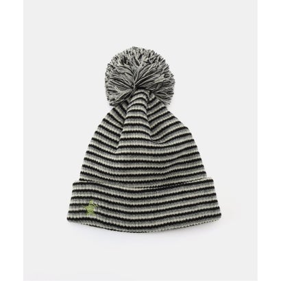 パルプ PULP 【Geek Office / ギークオフィス】WEBHOUSE / Twister Star Stripe Pom Beanie （ブラック）｜詳細画像