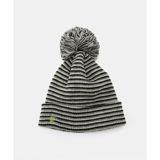 【Geek Office / ギークオフィス】WEBHOUSE / Twister Star Stripe Pom Beanie （ブラック）