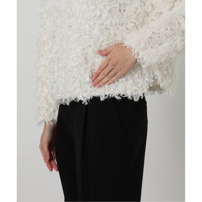 ヴェルメイユ パー イエナ VERMEIL par iena 《予約》FANCY YARN ボートネックプルオーバー （ブラック）｜詳細画像