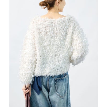 ヴェルメイユ パー イエナ VERMEIL par iena 《予約》FANCY YARN ボートネックプルオーバー （ブラック）｜詳細画像