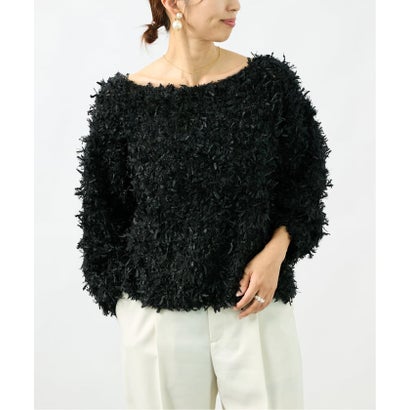 ヴェルメイユ パー イエナ VERMEIL par iena 《予約》FANCY YARN ボートネックプルオーバー （ホワイト）｜詳細画像