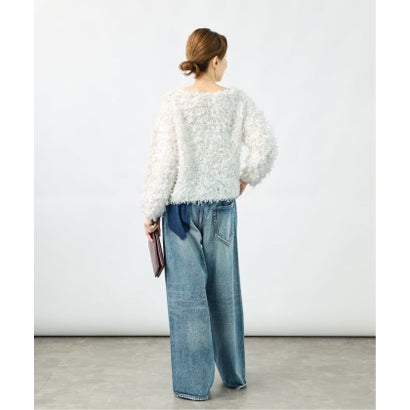 ヴェルメイユ パー イエナ VERMEIL par iena 《予約》FANCY YARN ボートネックプルオーバー （ホワイト）｜詳細画像
