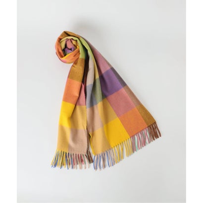 《予約》JOSHUA ELLIS ジョシュア エリス Stole Block Check 70x190cm （イエロー）｜詳細画像