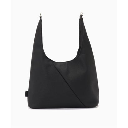 fellowww / フェロー Flaux Leather drawstring bag （ブラック）｜詳細画像