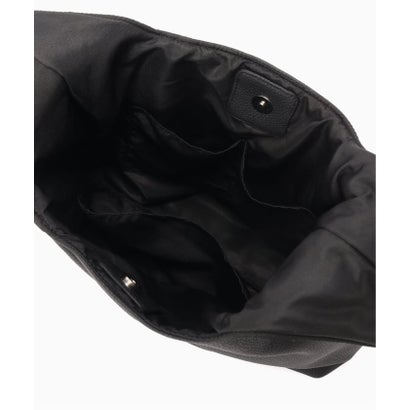 fellowww / フェロー Flaux Leather drawstring bag （ブラック）｜詳細画像
