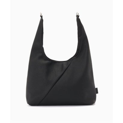 fellowww / フェロー Flaux Leather drawstring bag （ブラック）｜詳細画像