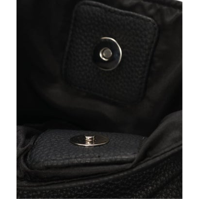 fellowww / フェロー Flaux Leather drawstring bag （ブラック）｜詳細画像