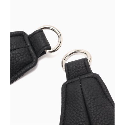 fellowww / フェロー Flaux Leather drawstring bag （ブラック）｜詳細画像