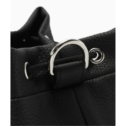 fellowww / フェロー Flaux Leather shoulder tote （ブラック）｜詳細画像