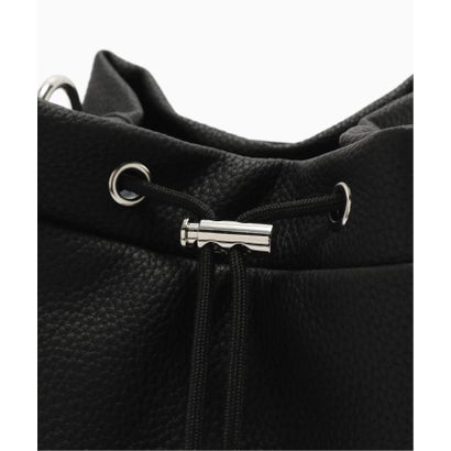 fellowww / フェロー Flaux Leather shoulder tote （ブラック）｜詳細画像