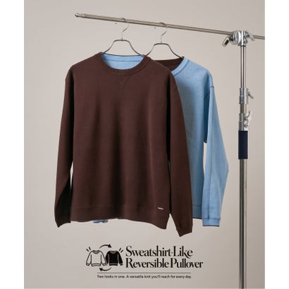 ベーセーストック B.C STOCK ANTS & ELEPHANTS 2TONE スウェットライクリバーシブルプルオーバー（レッド）｜詳細画像