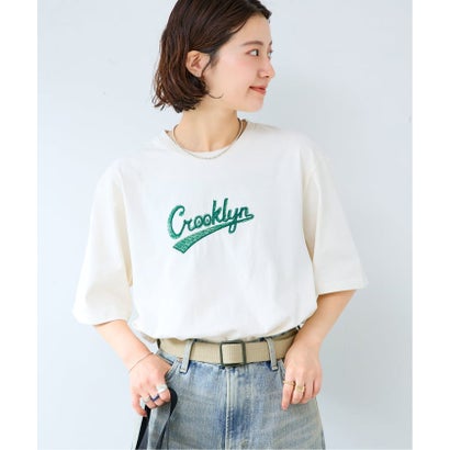 ウェーブエンブロイダリーTシャツ （ネイビー）｜詳細画像
