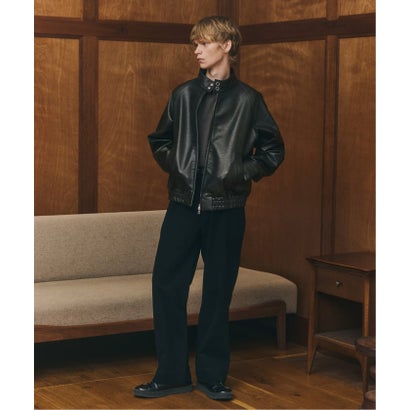 OSKR / オーエスケーアール 別注 SWING TOP LEATHER ブルゾン（ブラウン）｜詳細画像