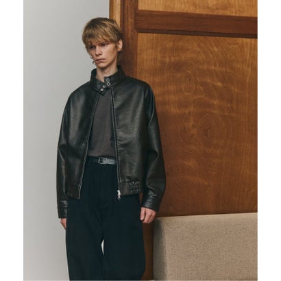 OSKR / オーエスケーアール 別注 SWING TOP LEATHER ブルゾン（ブラウン）｜詳細画像