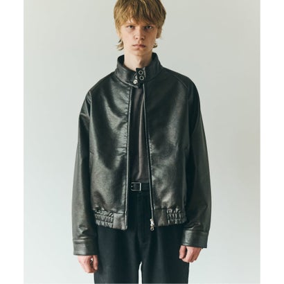 OSKR / オーエスケーアール 別注 SWING TOP LEATHER ブルゾン（ブラウン）｜詳細画像