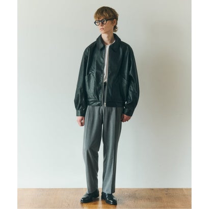 OSKR / オーエスケーアール 別注 FAUX LEATHER ジャケット（ブラック）｜詳細画像