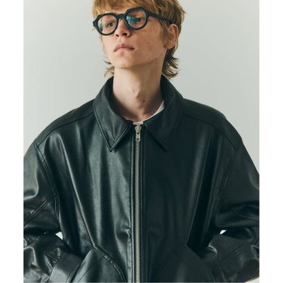 OSKR / オーエスケーアール 別注 FAUX LEATHER ジャケット（ブラック）｜詳細画像