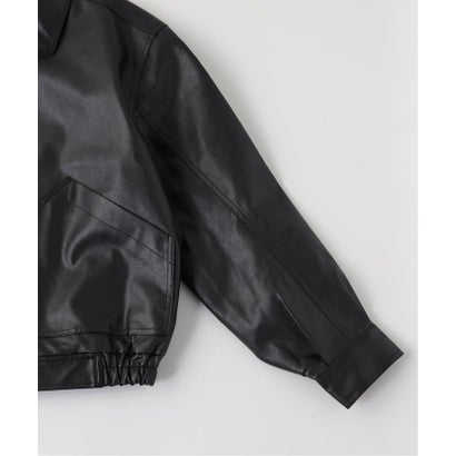 OSKR / オーエスケーアール 別注 FAUX LEATHER ジャケット（ブラック）｜詳細画像