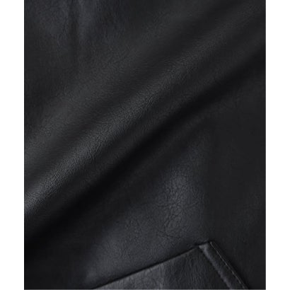 OSKR / オーエスケーアール 別注 FAUX LEATHER ジャケット（ブラック）｜詳細画像