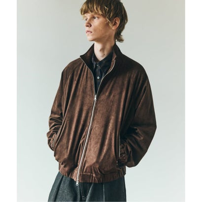 OSKR / オーエスケーアール 別注 FAUX SUEDE TRACK TOP ブルゾン（ブラウン）｜詳細画像