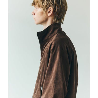 OSKR / オーエスケーアール 別注 FAUX SUEDE TRACK TOP ブルゾン（ブラウン）｜詳細画像