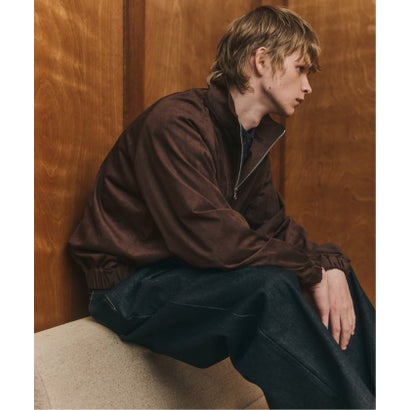 OSKR / オーエスケーアール 別注 FAUX SUEDE TRACK TOP ブルゾン（ブラウン）｜詳細画像