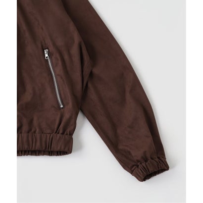 OSKR / オーエスケーアール 別注 FAUX SUEDE TRACK TOP ブルゾン（ブラウン）｜詳細画像