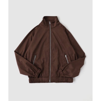 OSKR / オーエスケーアール 別注 FAUX SUEDE TRACK TOP ブルゾン（ブラウン）｜詳細画像