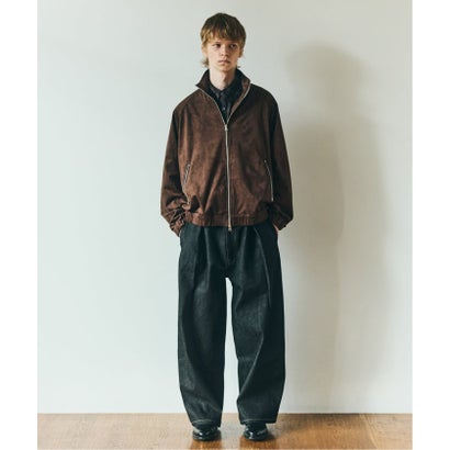 OSKR / オーエスケーアール 別注 FAUX SUEDE TRACK TOP ブルゾン（ブラウン）｜詳細画像