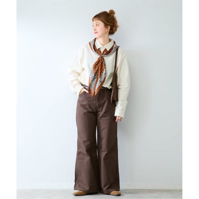 ブラッシュドコットンベーシックシャツ （ブルー）｜詳細画像