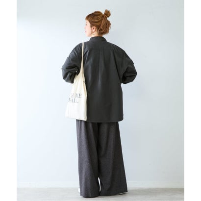ブラッシュドコットンベーシックシャツ （ブルー）｜詳細画像