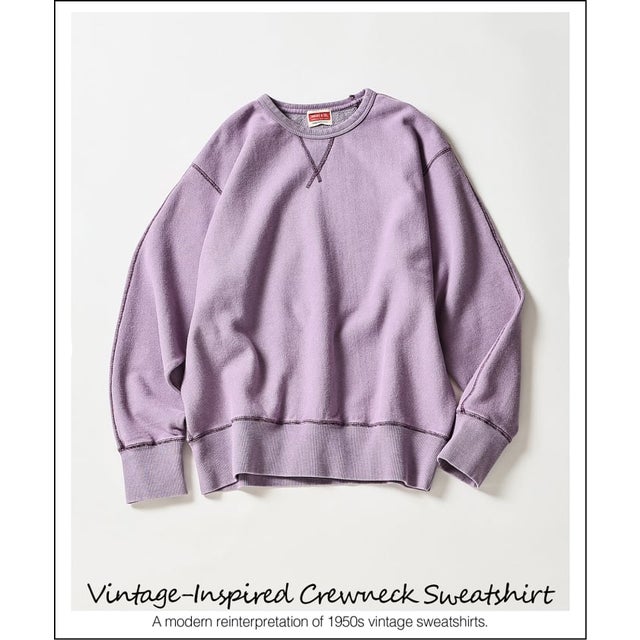 VINTAGE LIKE SWEAT クルーネック （パープル）