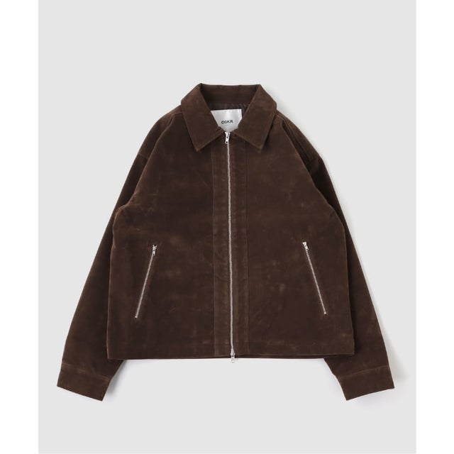 OSKR / オーエスケーアール 別注 FAUX SUEDE ジャケット （ブラウン）
