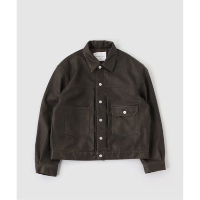 FAUX LEATHER TRUCKER ジャケット （ブラウン）｜詳細画像