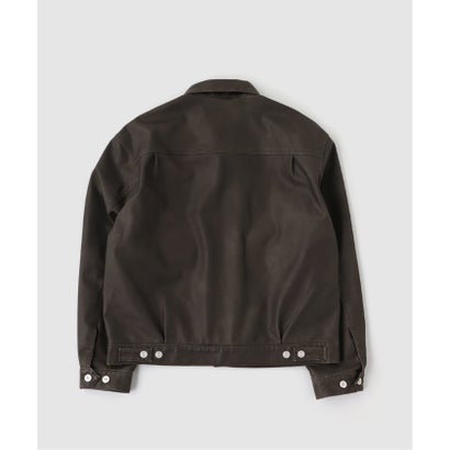 FAUX LEATHER TRUCKER ジャケット （ブラウン）｜詳細画像