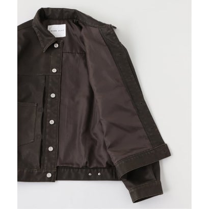 FAUX LEATHER TRUCKER ジャケット （ブラウン）｜詳細画像