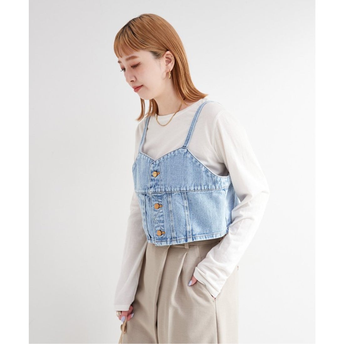 ベーセーストック B.C STOCK LEE/リー BUSTIER ビスチェ （ブルー A