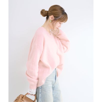 ベーセーストック B.C STOCK 《予約》【WEB+一部店舗限定】FOXカシミヤ Vネックプルオーバー （ピンク）｜詳細画像