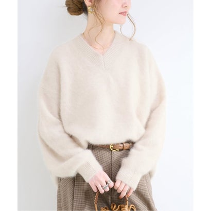 ベーセーストック B.C STOCK 《予約》【WEB+一部店舗限定】FOXカシミヤ Vネックプルオーバー （ピンク）｜詳細画像
